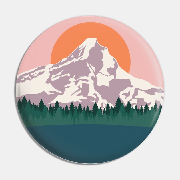 Mount Hood Pin by smalltownnc