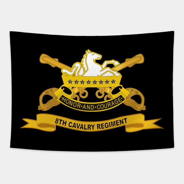 8th Cavalry Regiment w Br - Ribbon Tapestry by twix123844
