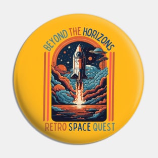 The "Beyond the horizons Retro space ", Design Pin