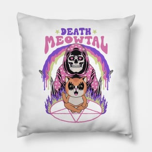 Death Meowtal Pillow