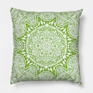 Green Mandala Pillow