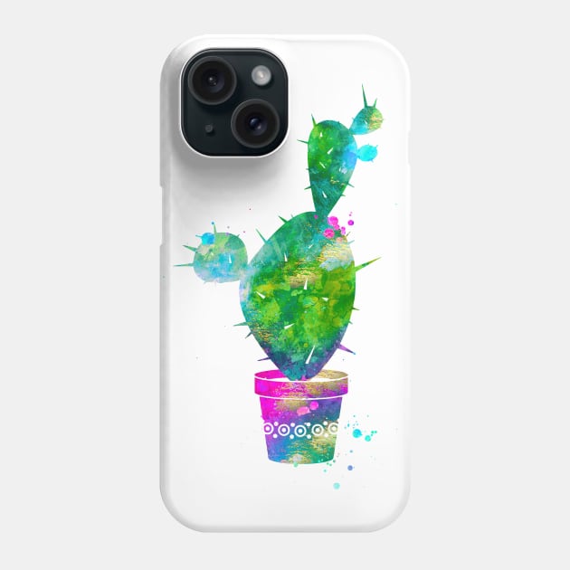 Cactus Watercolor Painting 1 Phone Case by Miao Miao Design