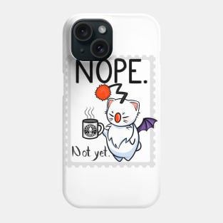 NOPE. (non-explicit) Moogle from Final Fantasy drinking coffee Phone Case