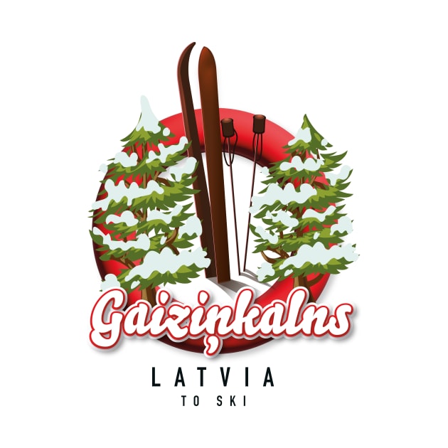 gaiziņkalns Latvia ski logo by nickemporium1