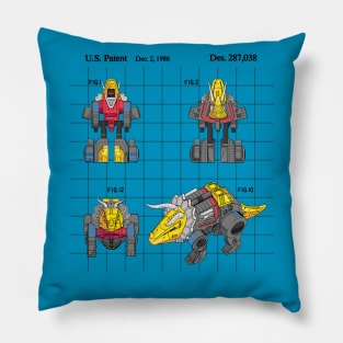 SLAG DINOBOT TRICERATOPS G1 PATENT Pillow