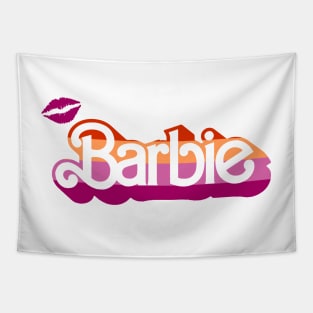 Lipstick Lesbian Flag Barbie! Tapestry