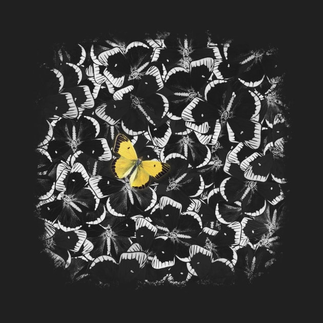 Dare to be Different - Black and Yellow Butterflies Pattern by DyrkWyst