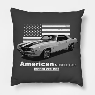 Camaro Z28 American Muscle Car 60s 70s Old is Gold Pillow