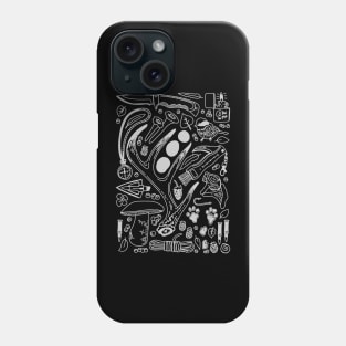 "Hunter's Treasures" Forest Camping Nature Doodles Phone Case