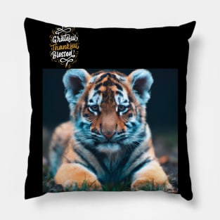 Mesmerizing Digital Art Prints: Tiger Collection Pillow