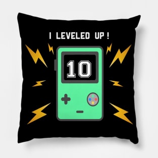 I leveled up 10 years old video games Pillow