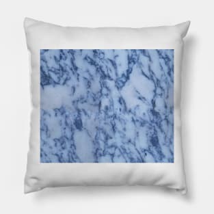 Hamptons blue marble Pillow