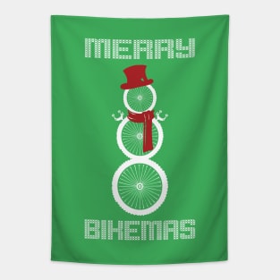 Merry Bikemas (White/Red) Tapestry