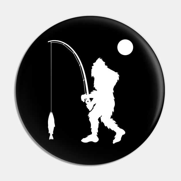 Bigfoot Fishing Pin by Tesszero