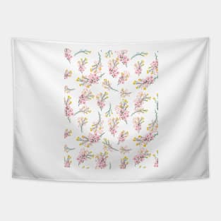 Pink Flower Pattern Tapestry