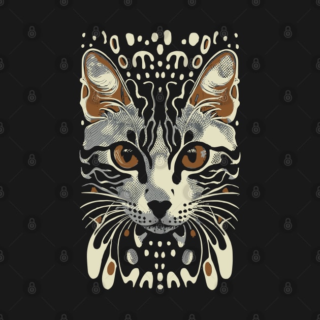 Cute Cat Illusion Design, Funny Cat Lover Gift Idea by PugSwagClothing