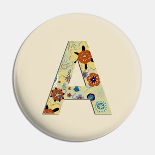 Monogram letter A Pin