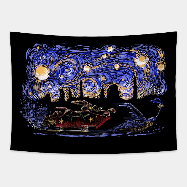 Starry Canyon Tapestry by Zascanauta