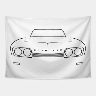 Reliant Scimitar GTE SE5 1970s British classic car outline black Tapestry