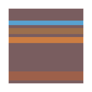 A pretty brew of Carolina Blue, Mocha, Dark Taupe, Earth and Peru stripes. T-Shirt