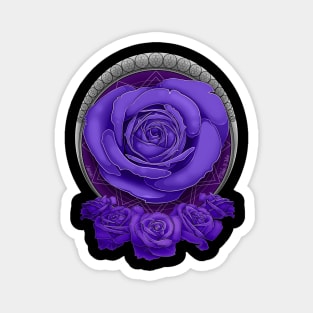 Gothic Purple Rose Magnet