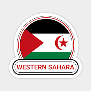 Western Sahara Country Badge - Western Sahara Flag Magnet