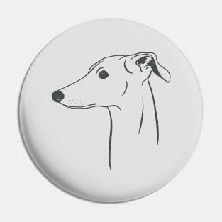 Italian Greyhound (Light Gray and Gray) Pin