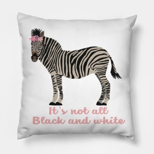 Floral Zebra Pillow