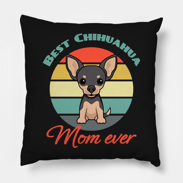 Best Chihuahua mom mama Ever Dog puppy Lover Cute Mothers Day Pillow by Meteor77