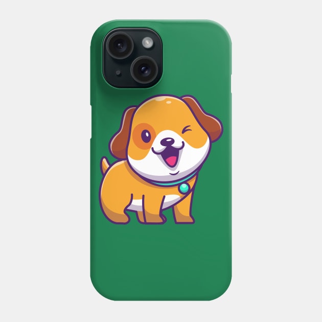 Cute Dog Wink Eye Cartoon Phone Case by Catalyst Labs