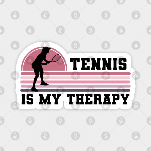 Tennis Is My Therapy Magnet by coloringiship