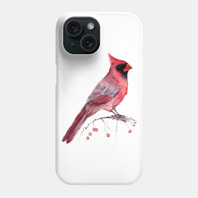 Red Cardinal Phone Case by Goosi