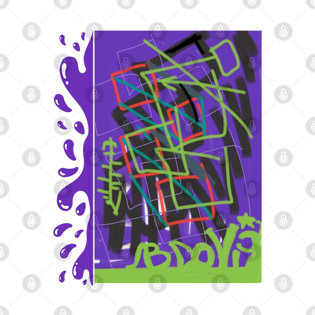 80s abstract graffiti style by Shootaz
