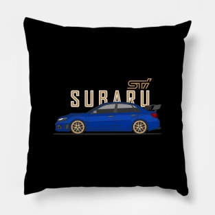 Subie STI Blue Pillow