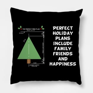 Perfect Holiday Plans White Text Pillow