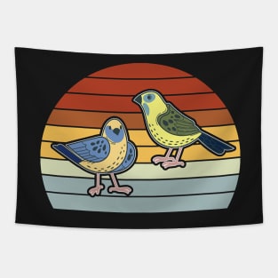 I Love My Two Budgies Budgie Lover Heart Tapestry