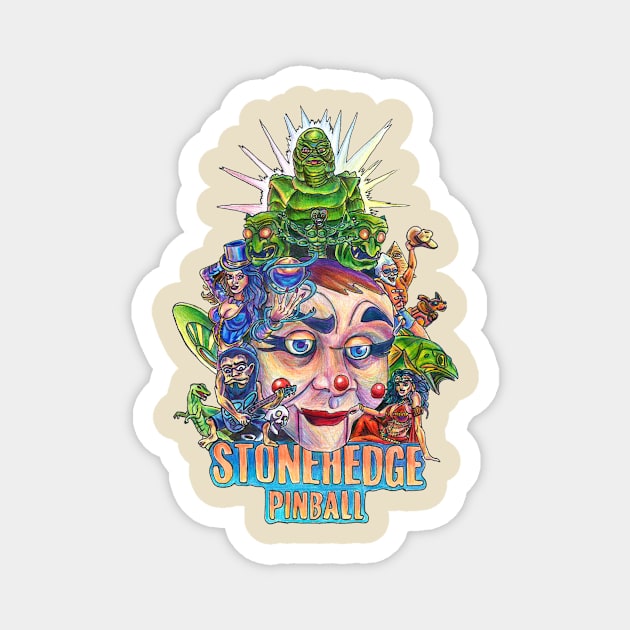 Stonehedge Pinball Magnet by Black Mamba Baseball