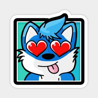 My wolf twitch love emote Magnet