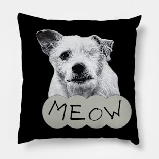 One eyed dog meow Pillow