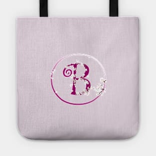 Monogram fairy flowers, letter B Tote