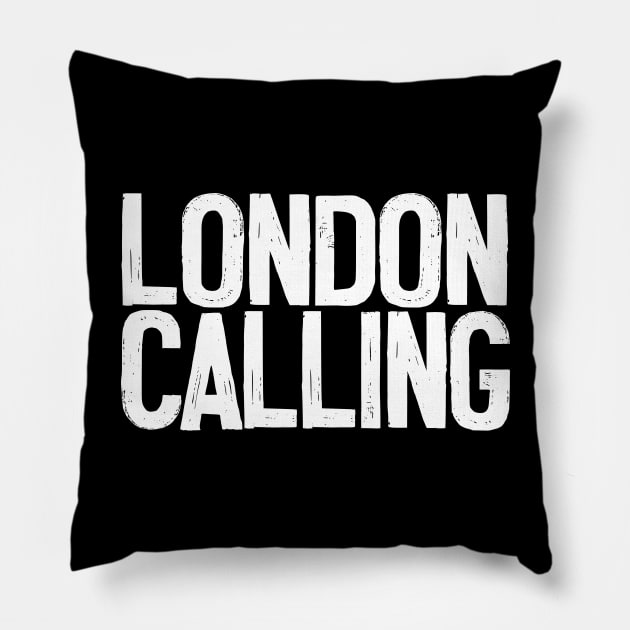 The Clash - London Calling Typography Design Pillow by DankFutura