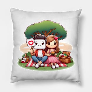 Valentine's Cartoon Delights Pillow