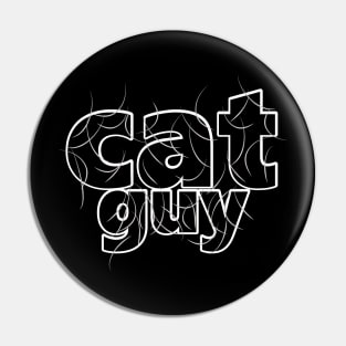 Cat Guy White Hair Pin