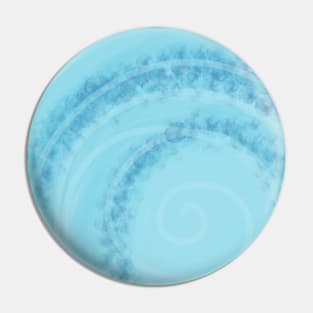 Aqua Blue Swirl Spray Paint Pattern, made by EndlessEmporium Pin