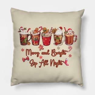 Merry and Bright Sip All Night Pillow