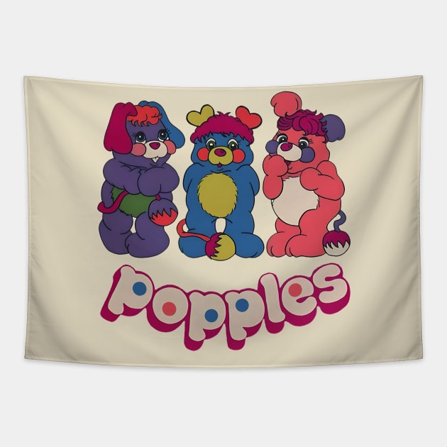 Popples Cute Bear Tapestry by minimalistix