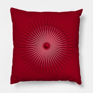 concentric red Pillow