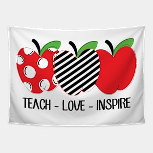 Teach Love Inspire Face Mask Tapestry