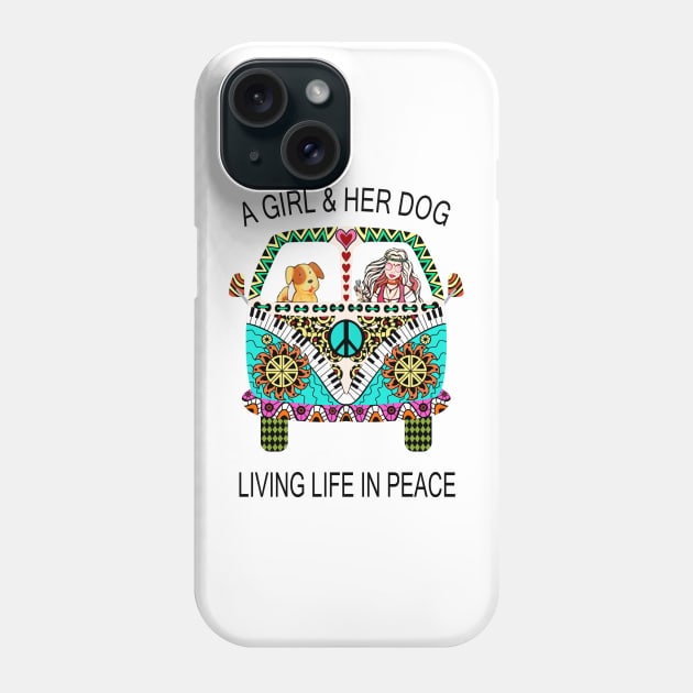 a girl and her dog living in peace Phone Case by patsyhanson