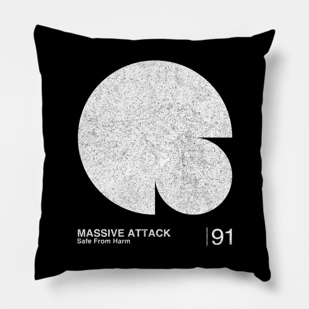 Massive Attack / Minimalist Graphic Artwork Design Pillow by saudade